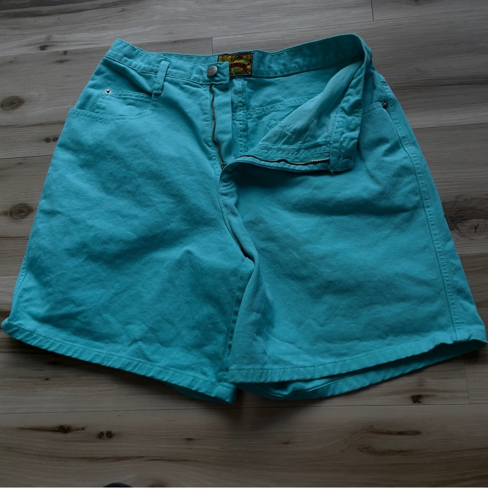 Vintage JG Hook Aqua Shorts Aqua Teal Size 12